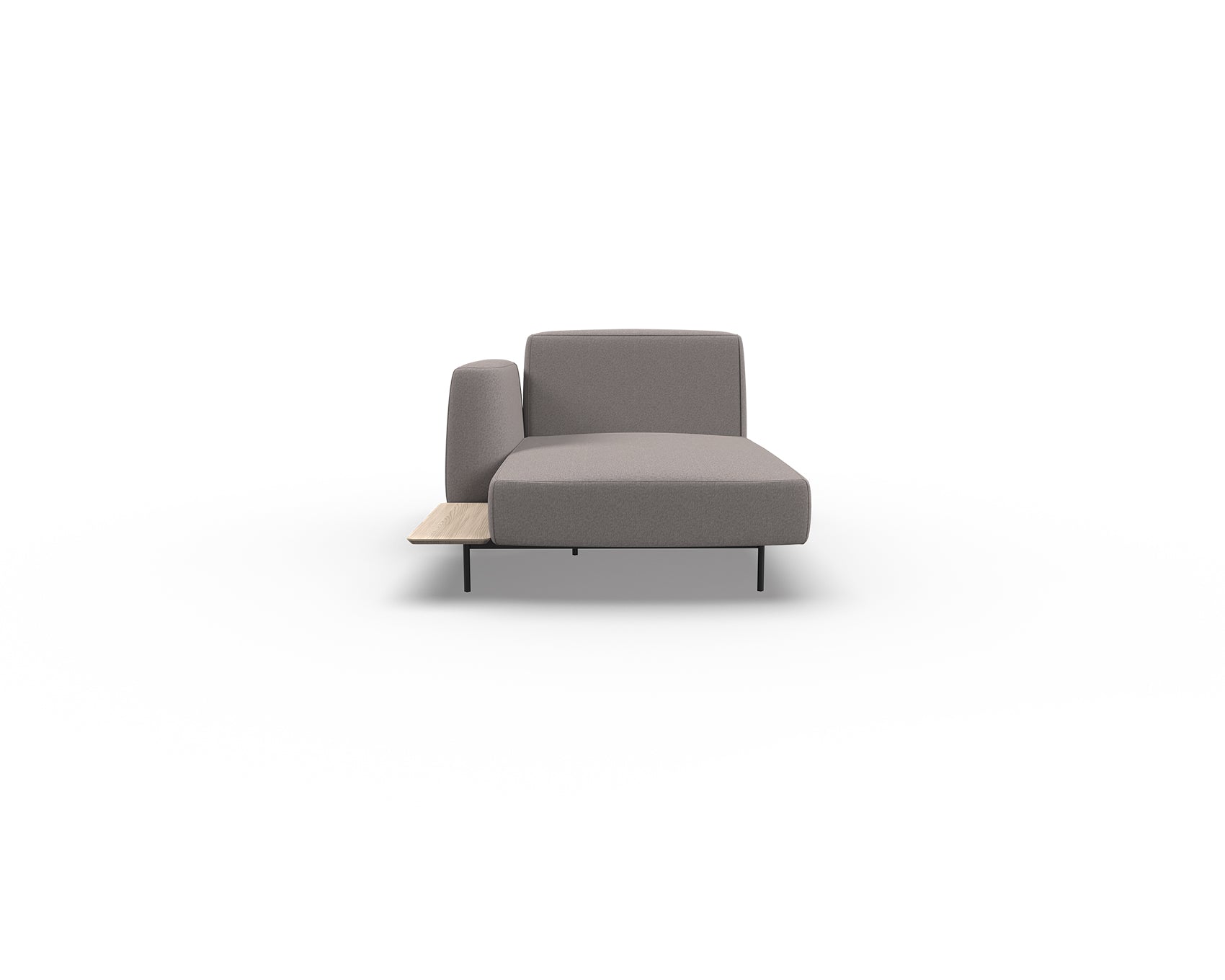Noon Sofa Left Chaise with Shelf